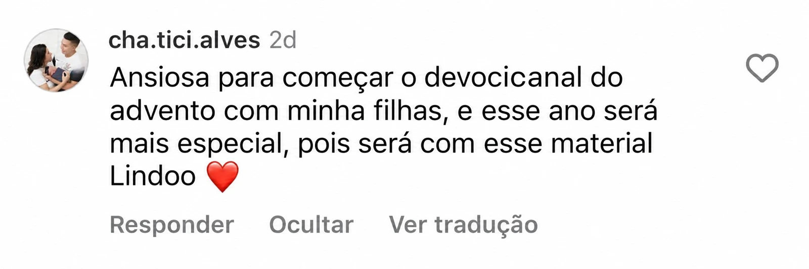 Depoimento sobre o Devocional do Advento de cha.tici.alves